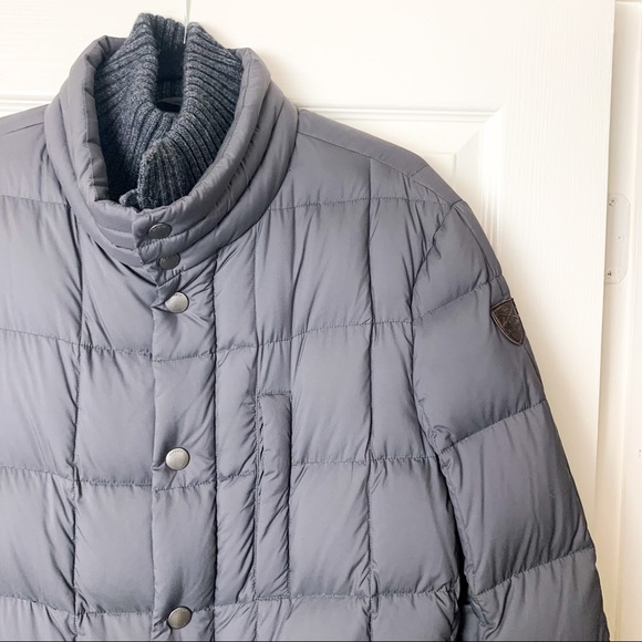 Seventy Venezia gray satin down and feather puffer - Picture 3 of 10